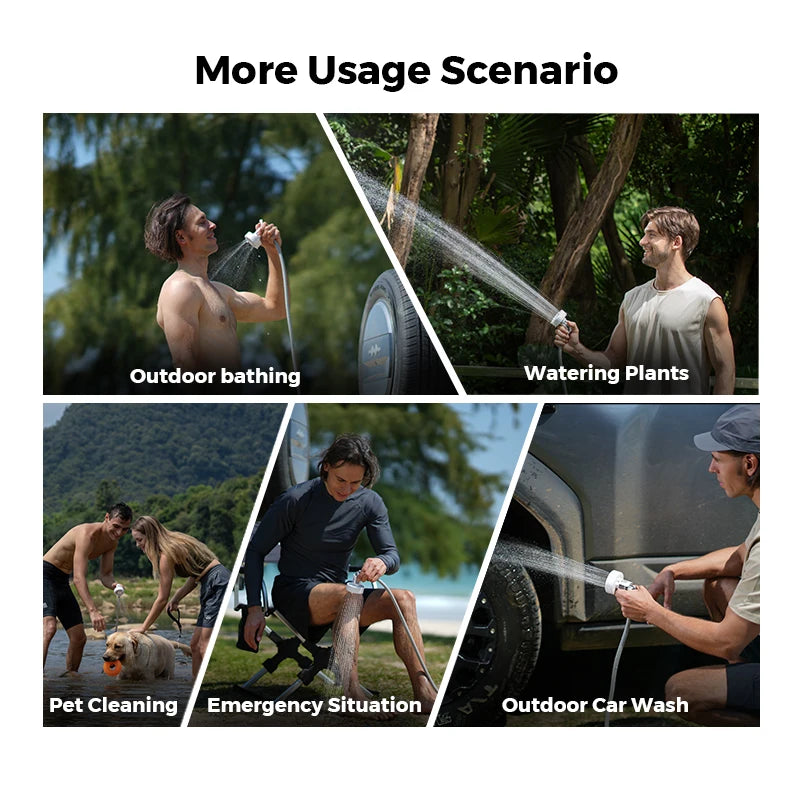 FLEXTAIL Portable Camping Shower – Rechargeable IPX7 Waterproof Outdoor Shower Pump