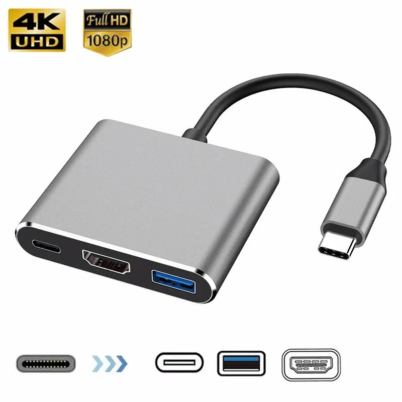 Office & Setup - 3-in-1 USB-C Hub Adapter
