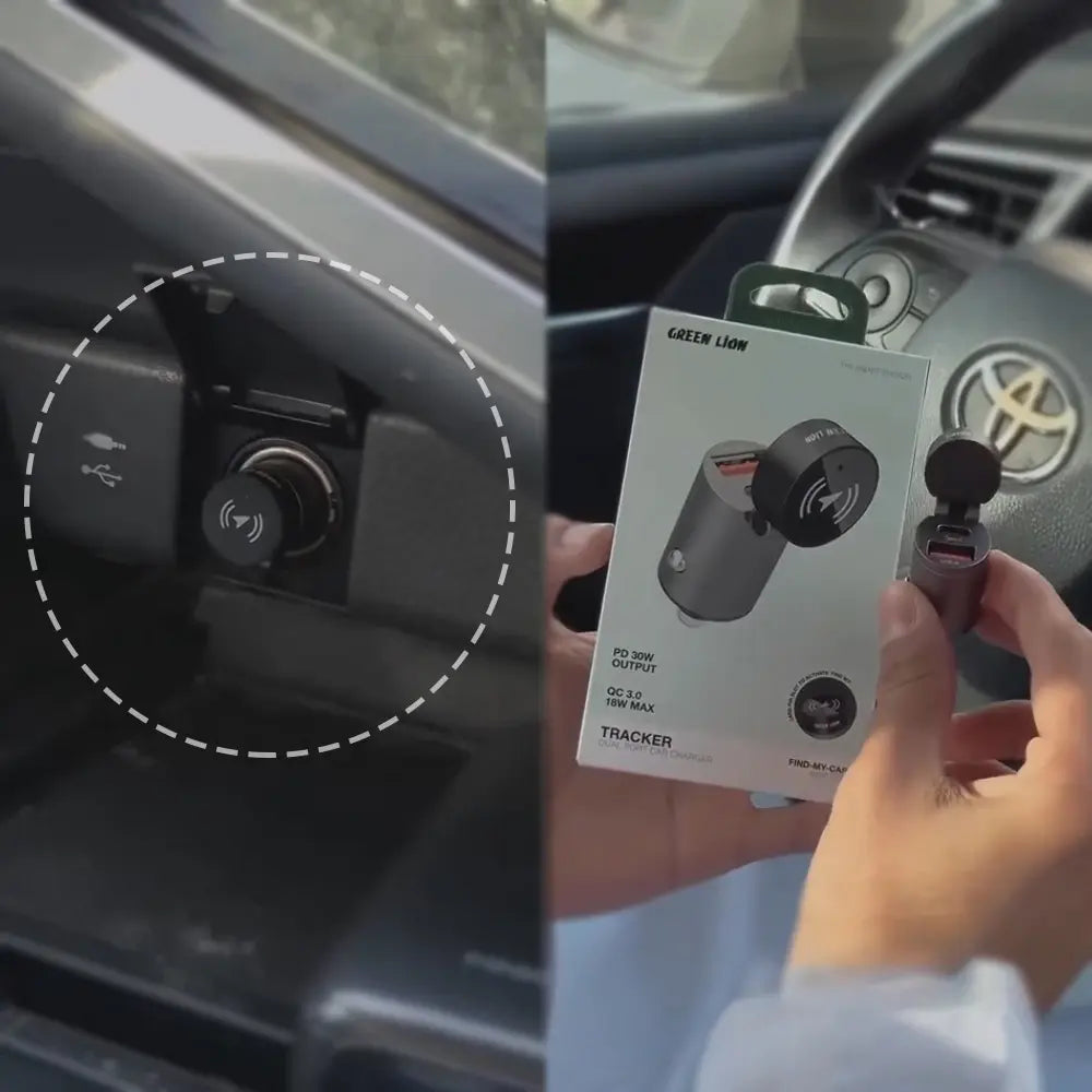 Dual Fast Port Car Charger with Car Tracker - Worldwide Coverage
