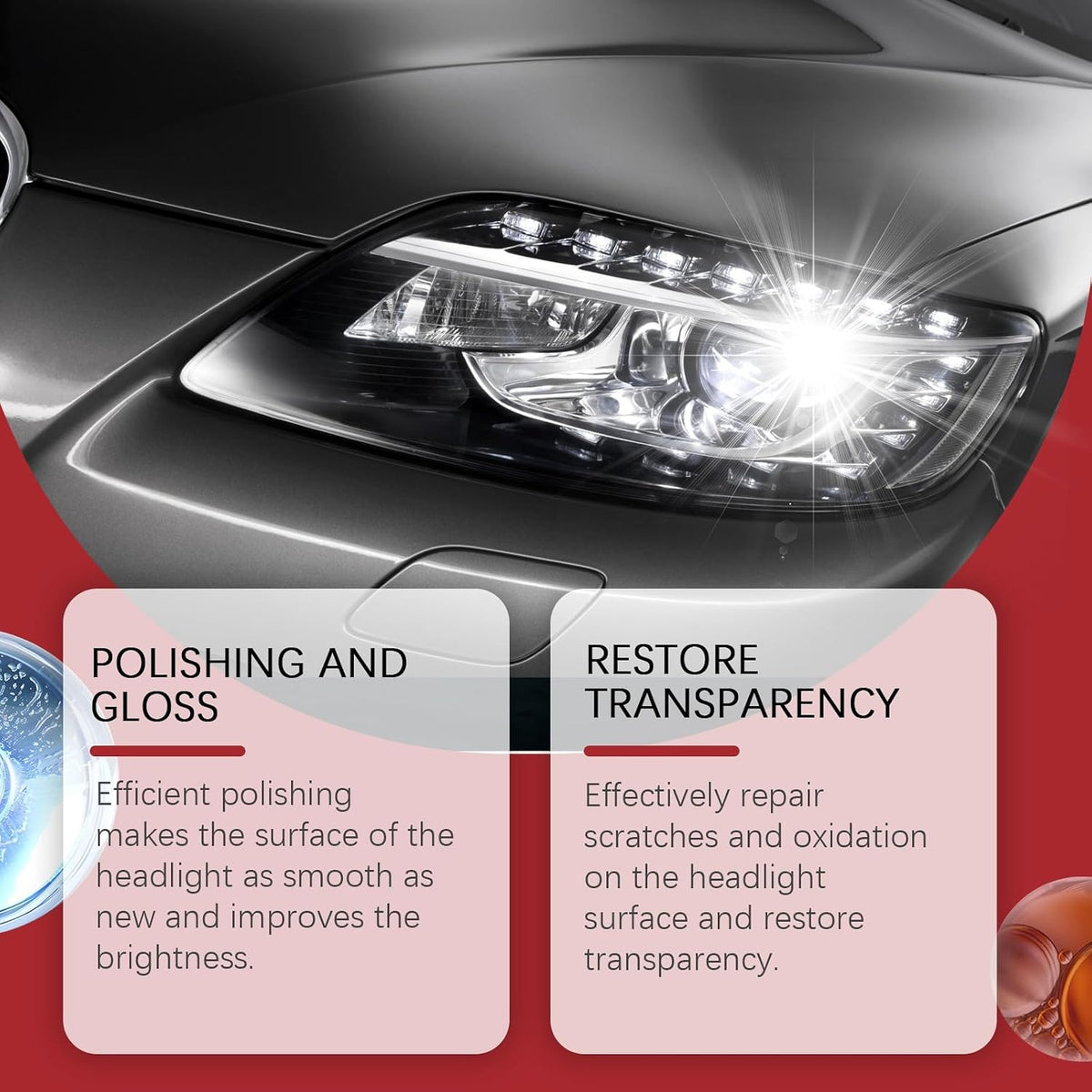 Headlight Repair Fluid & Scratch Remover