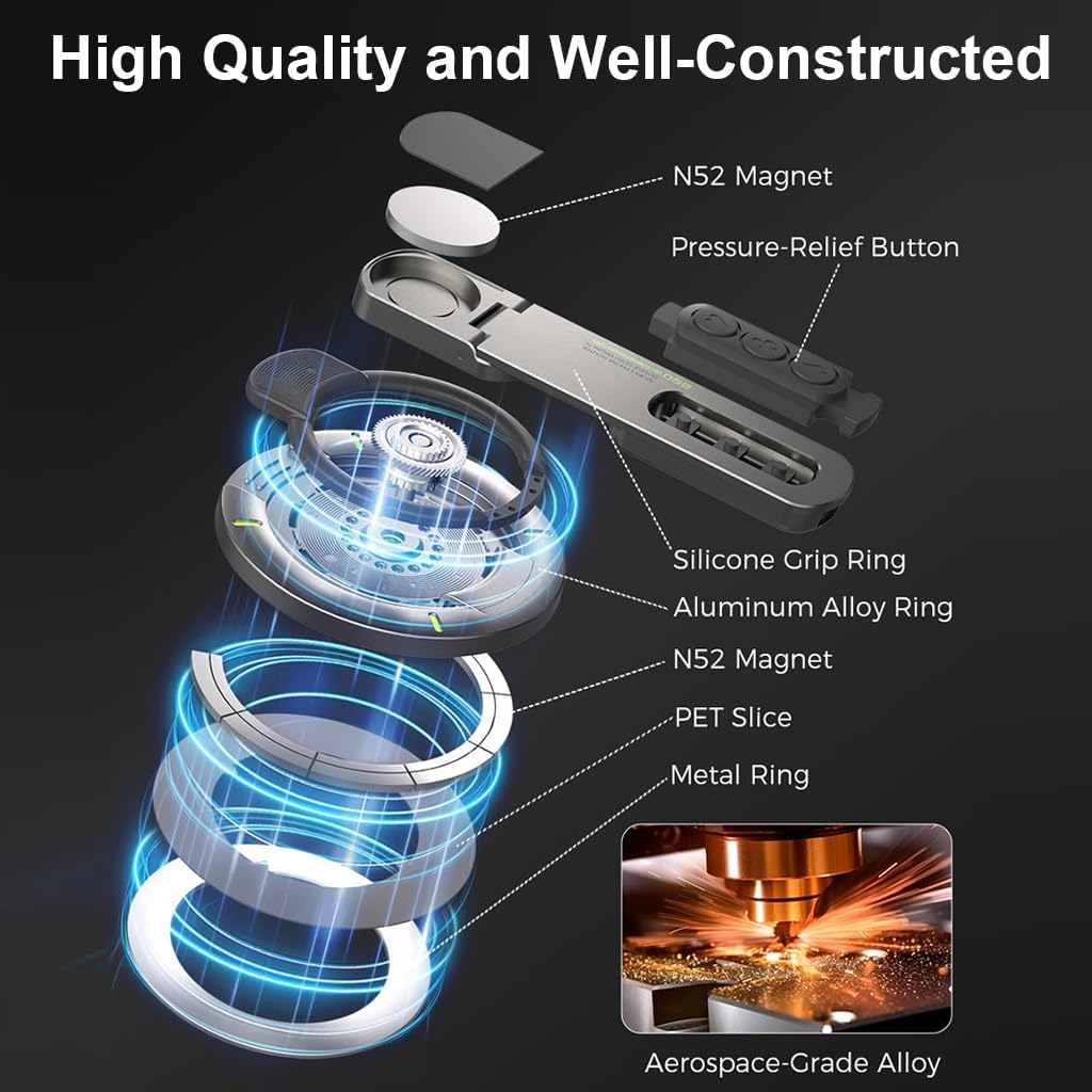 3-in-1 Magnetic Phone Ring Holder