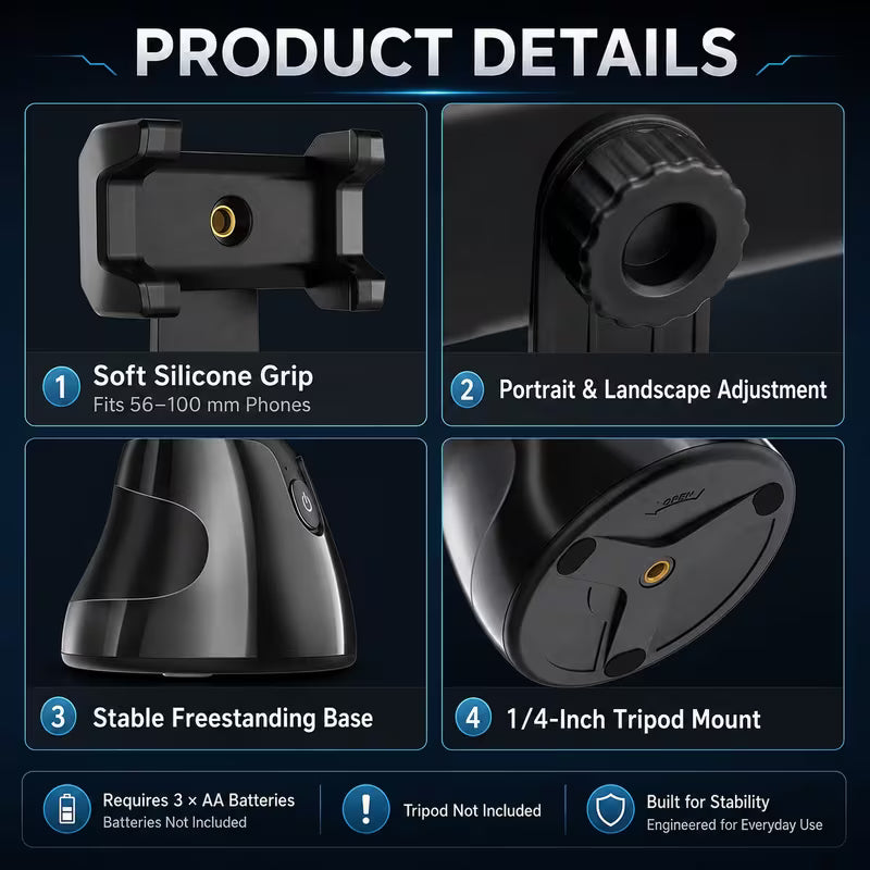 360° Auto Face Tracking Phone Holde