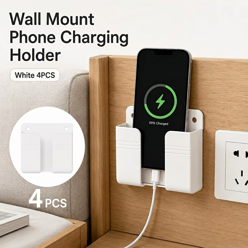 Multi-Functional Wall-Mounted Phone Holder - 4 Pcs