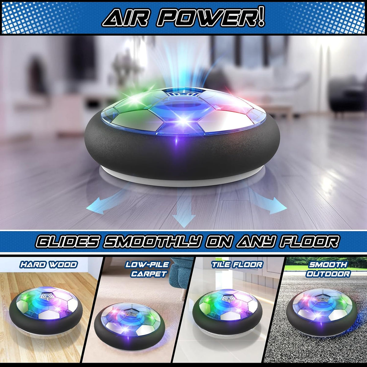 Hover Soccer Light-Up Ball