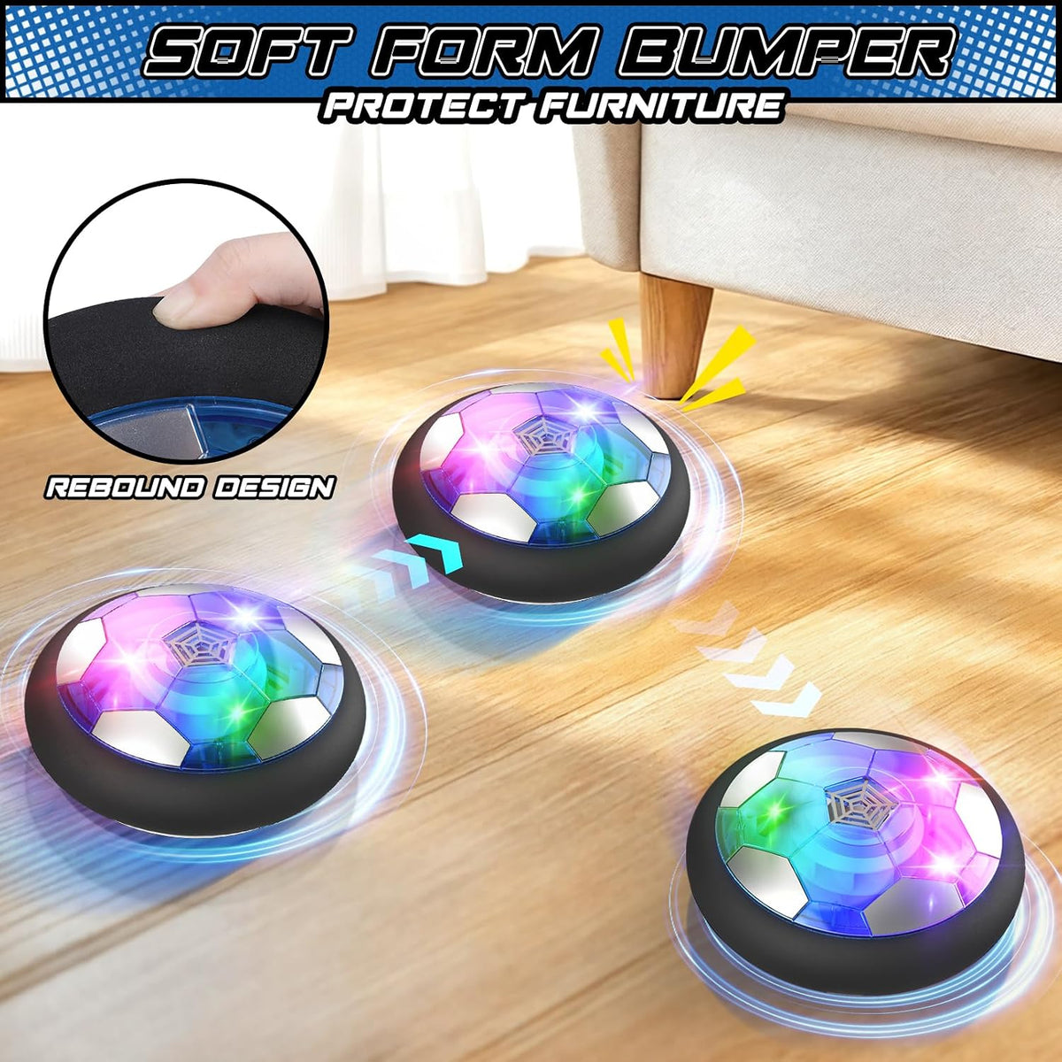Hover Soccer Light-Up Ball