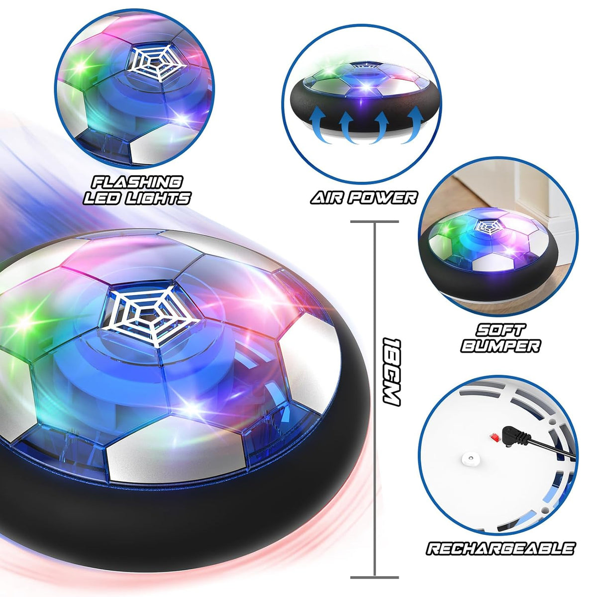 Hover Soccer Light-Up Ball