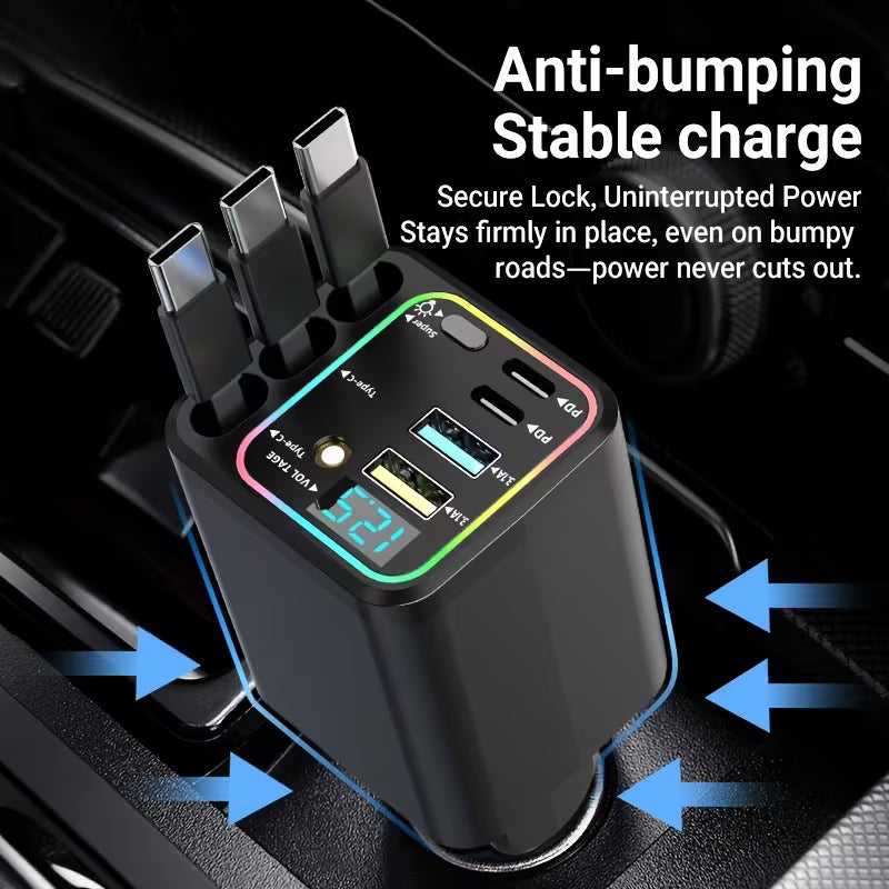 7-in-1 Retractable Car Charger