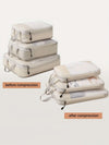 3-Piece Compressible Packing Cubes – Waterproof Travel Organizer Set