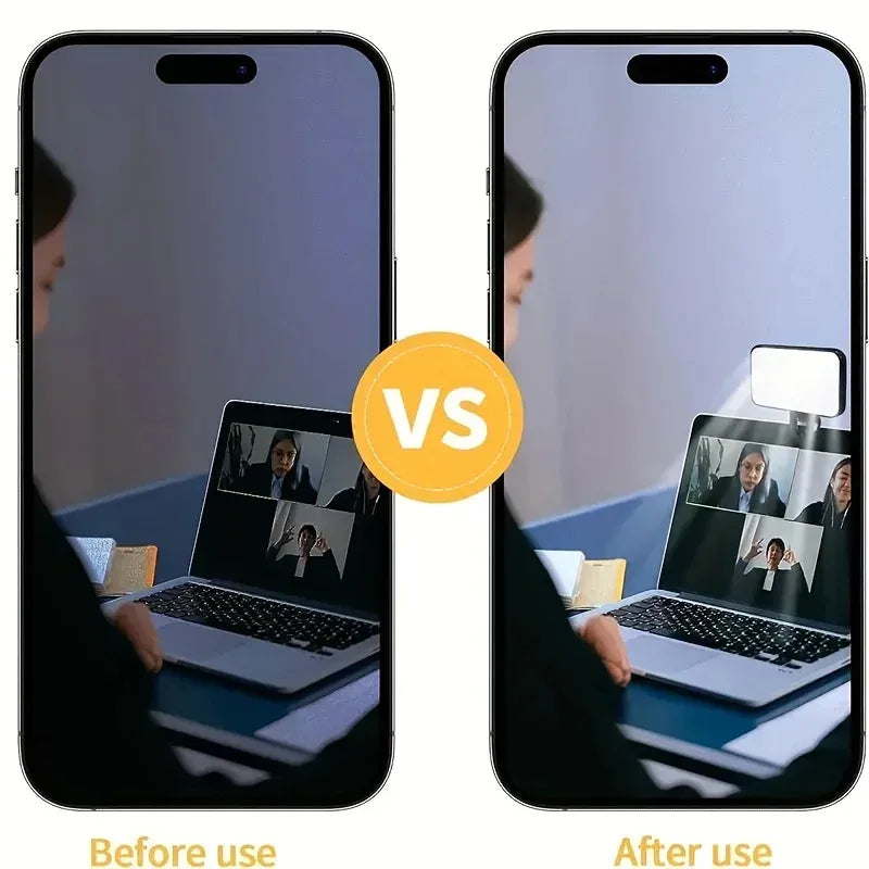 Clip-On Selfie Ring Light – 3 Color Modes, Rechargeable