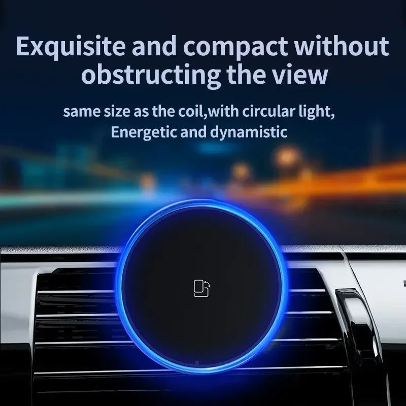 Magnetic Car Wireless Charger – RGB, MagSafe Compatible