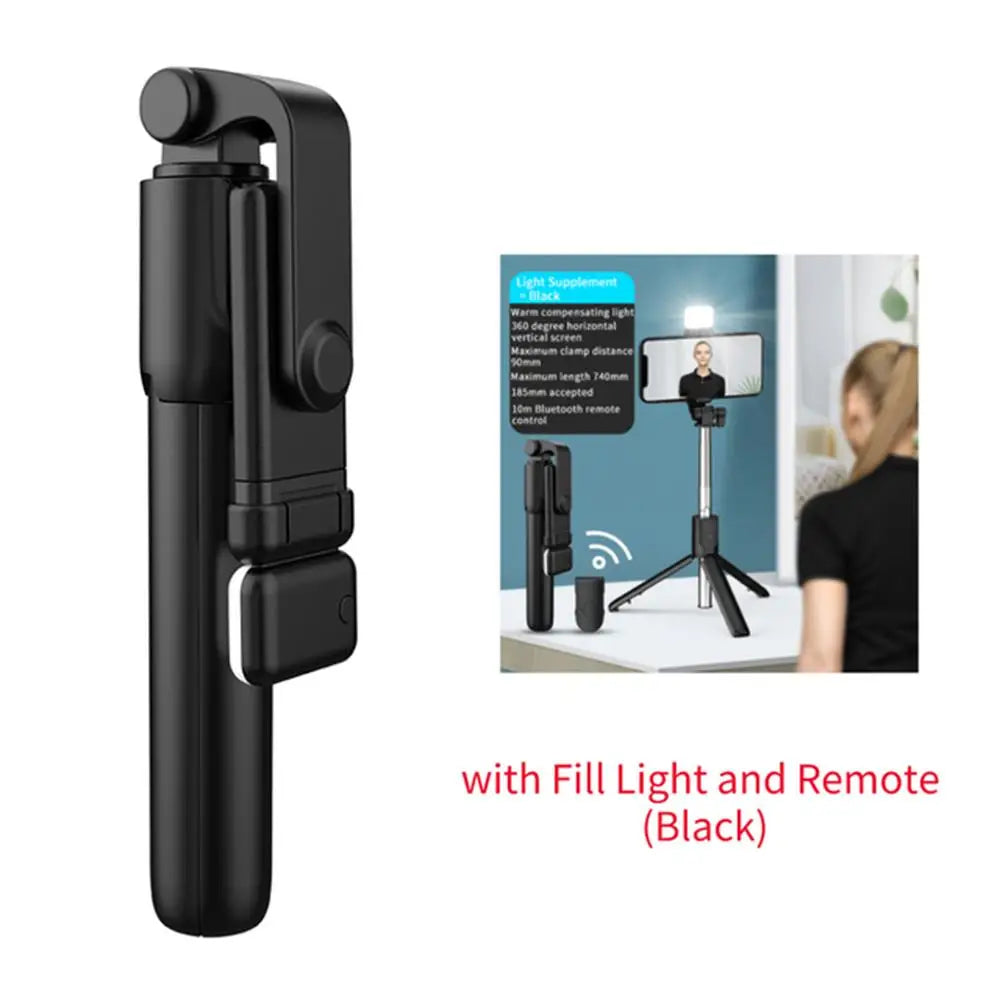 Selfie Stick Tripod with Beauty LED Light – Bluetooth Remote