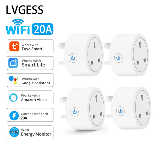 20A Smart WiFi Socket – Tuya, Energy Monitoring