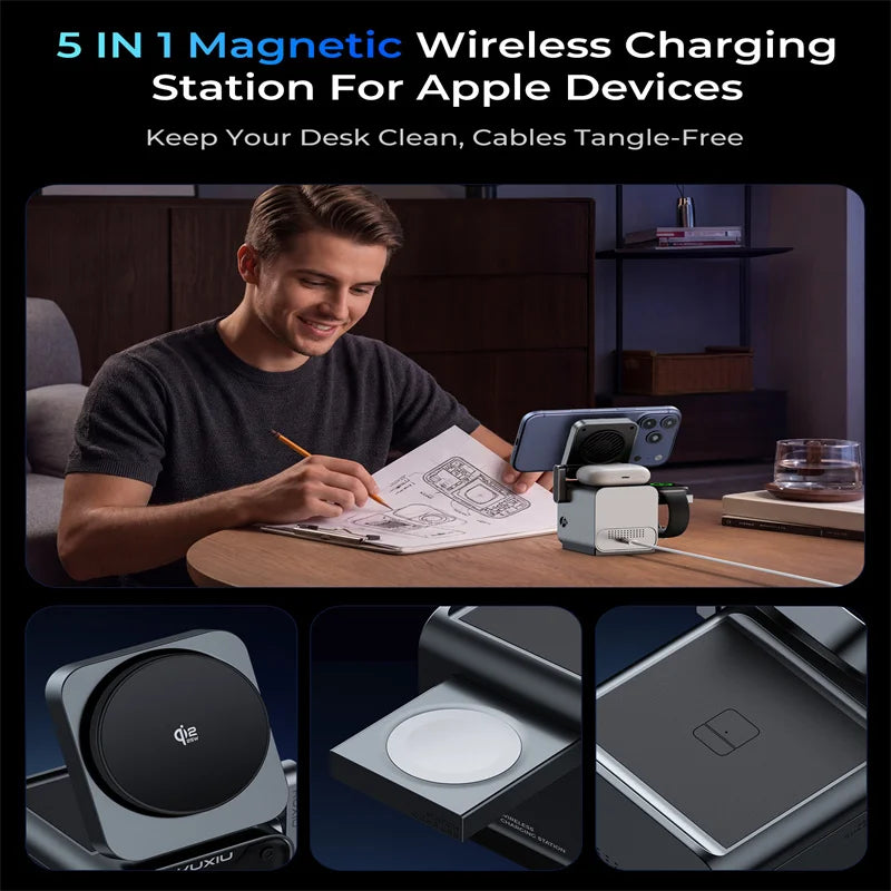 KUXIU 3-in-1 Wireless Charging Station