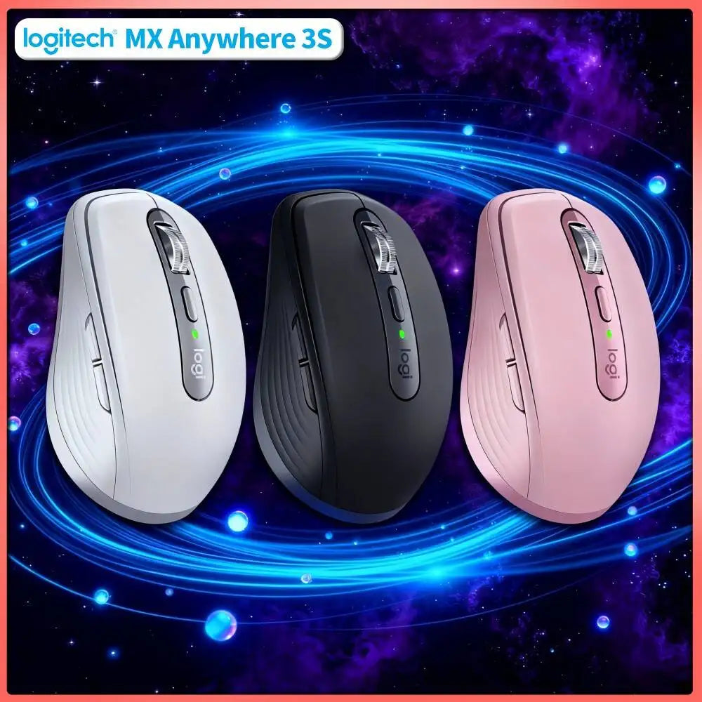 Logitech MX Anywhere 3S Travel Mouse – 8K DPI, 3-Device Bluetooth, Quick Charge