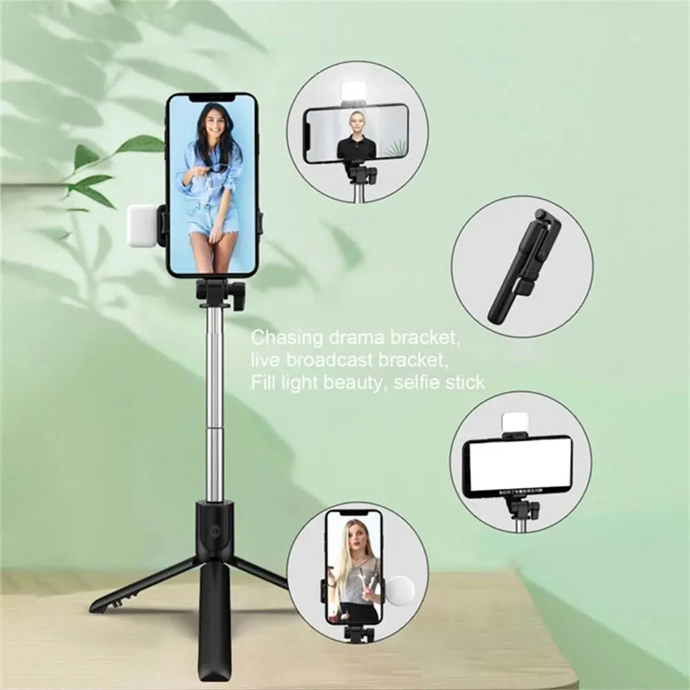 Selfie Stick Tripod with Beauty LED Light – Bluetooth Remote
