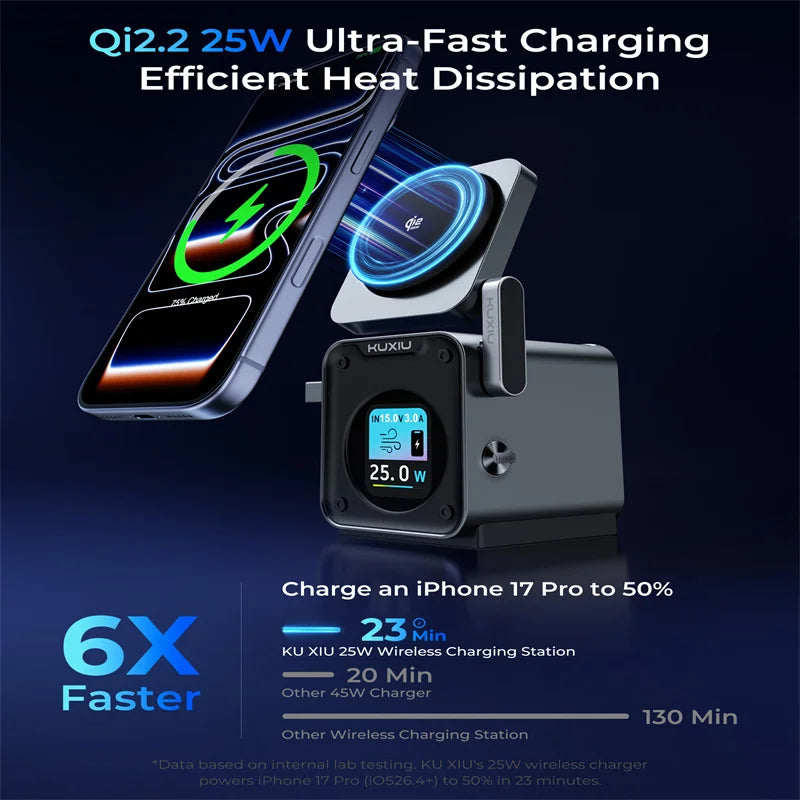 KUXIU 3-in-1 Wireless Charging Station