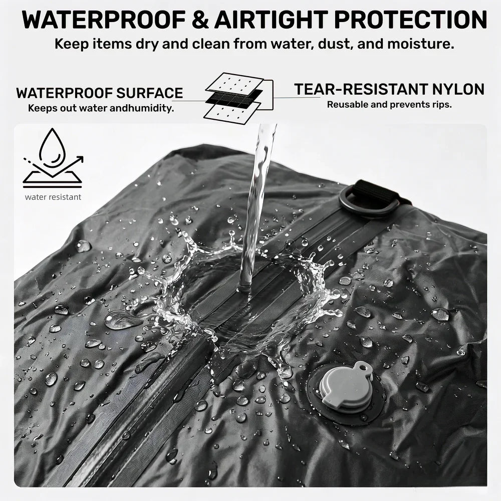 Vacuum Compression Storage Bags – Waterproof Space-Saving Travel Organizers