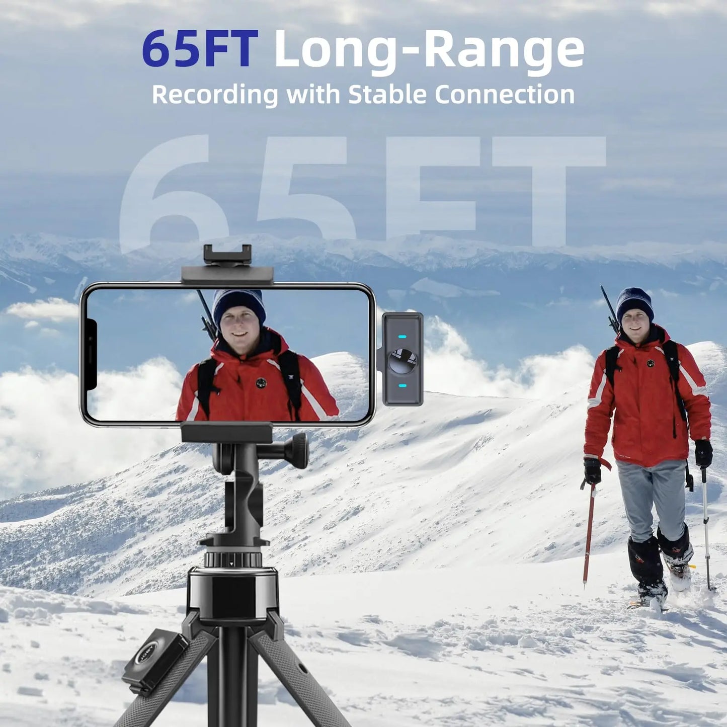 2.4GHz Wireless Lavalier Microphone – Magnetic with Charging Case