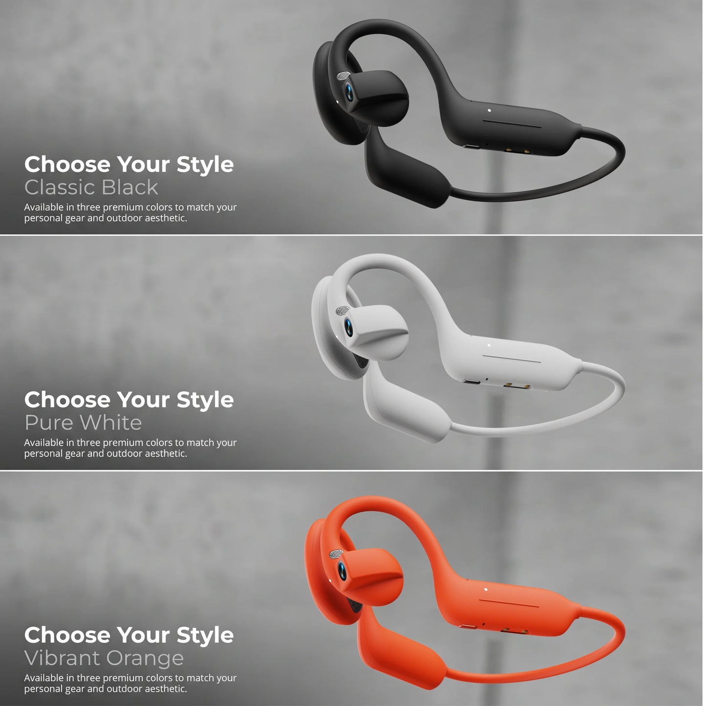 AI Camera Earphones – 8MP HD Recording Bluetooth Air Conduction Headphones