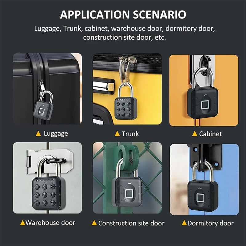 Smart Luggage Lock – Tuya Fingerprint & Bluetooth, IP67 Waterproof