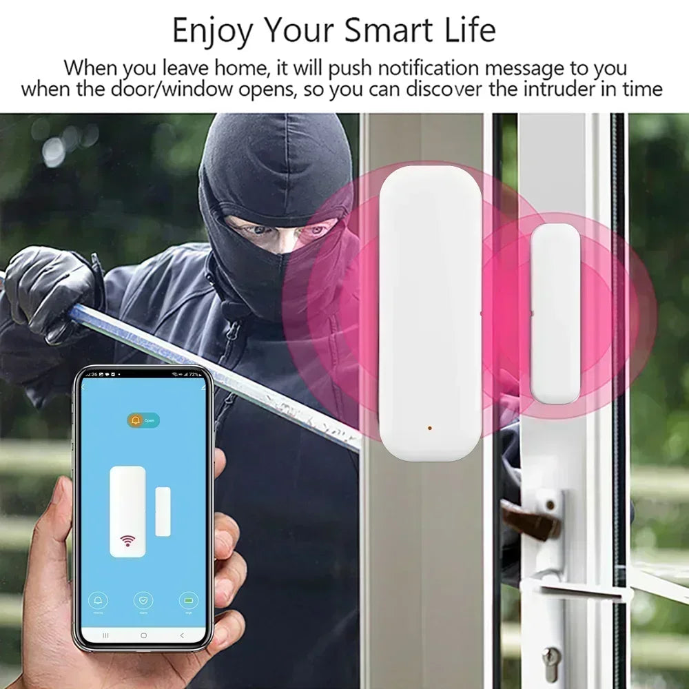 Smart Door & Window Sensor – Tuya WiFi/Zigbee