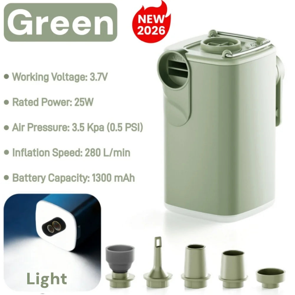 Mini Portable Air Pump – USB Rechargeable Vacuum Bag Inflator/Deflator