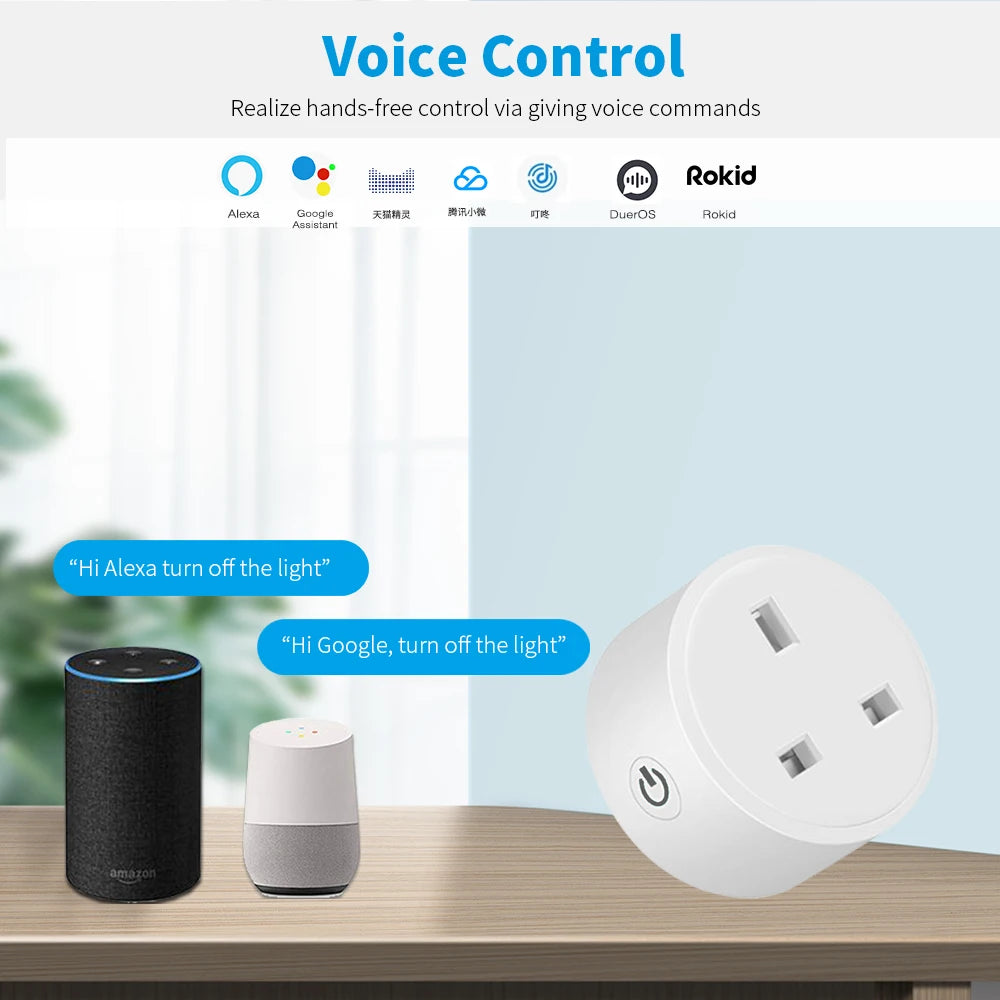 20A Smart WiFi Socket – Tuya, Energy Monitoring