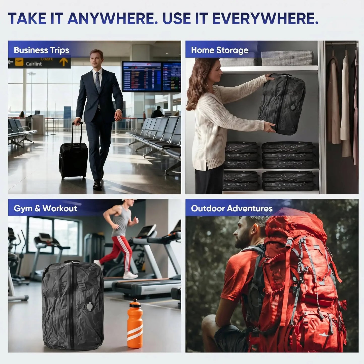 Vacuum Compression Storage Bags – Waterproof Space-Saving Travel Organizers