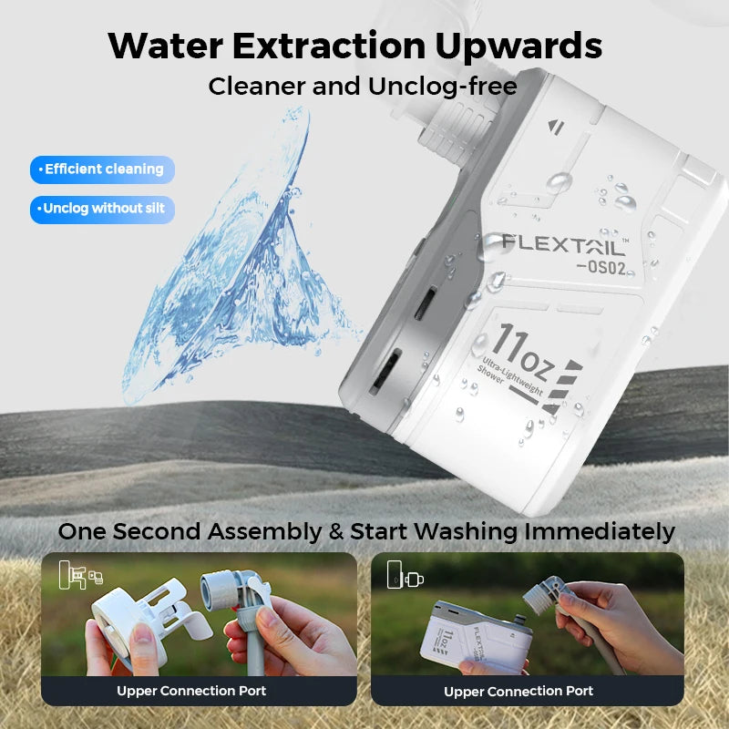 FLEXTAIL Portable Camping Shower – Rechargeable IPX7 Waterproof Outdoor Shower Pump