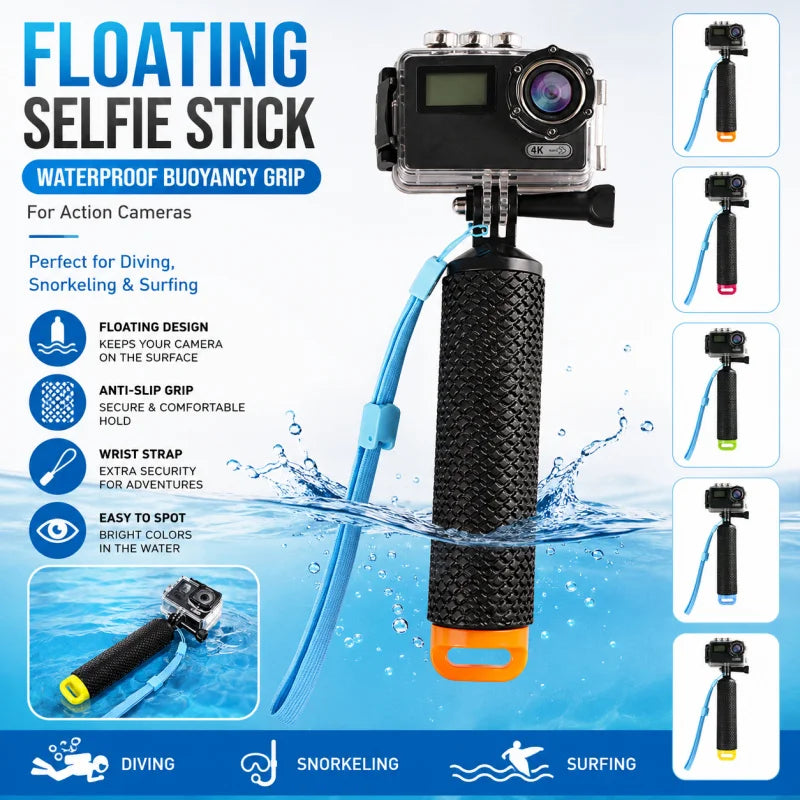 Floating Waterproof Selfie Stick for Action Cameras