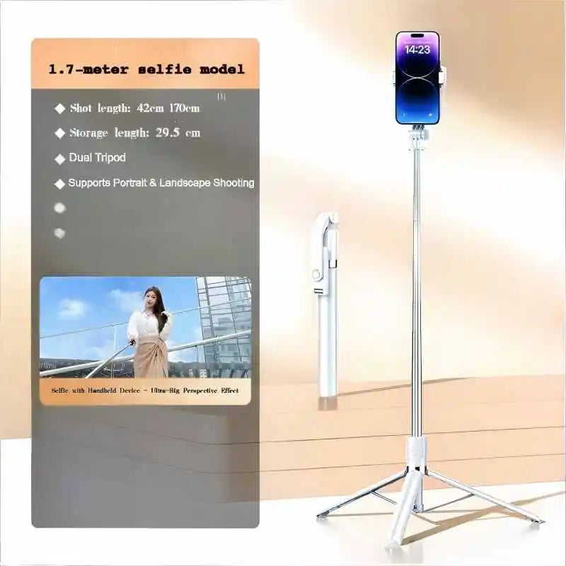 1700mm Extendable Wireless Selfie Stick Tripod