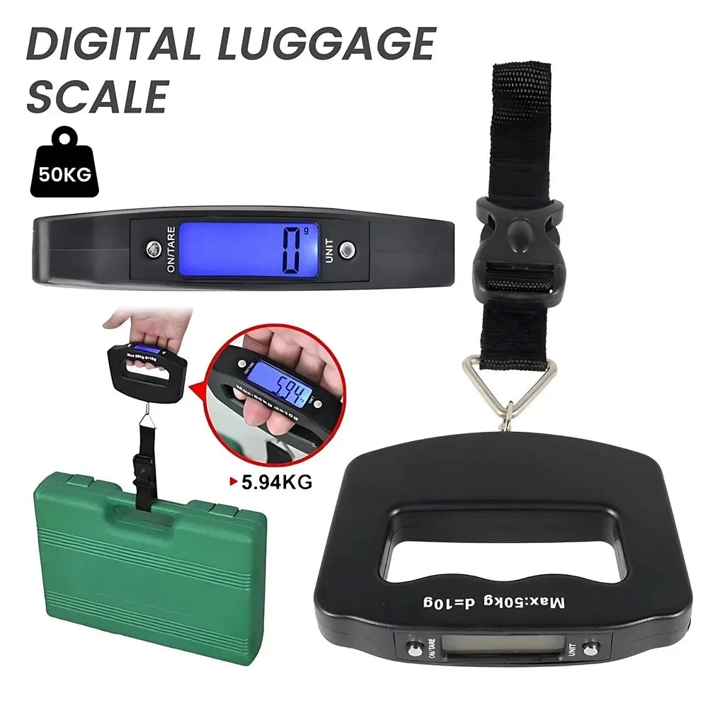 Digital Luggage Scale – 50kg Portable Travel Scale with Backlight