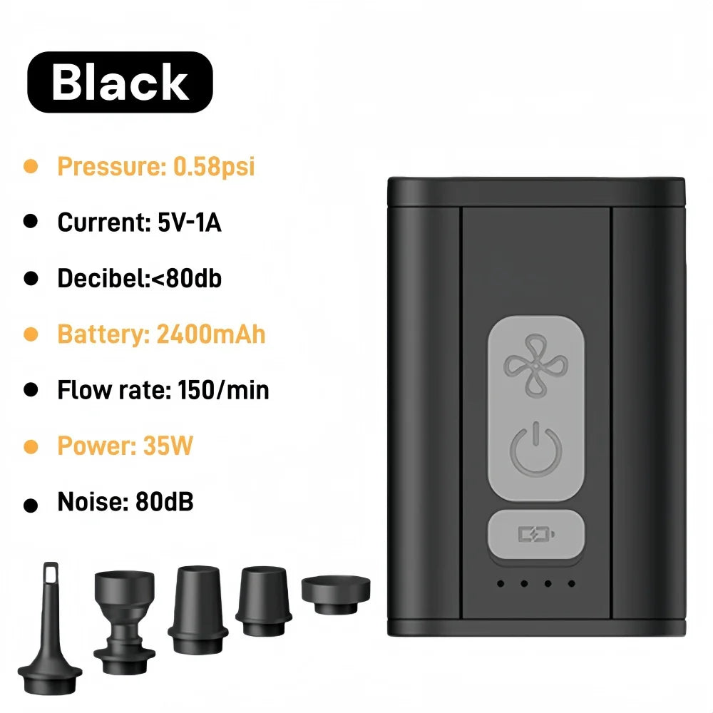 Mini Portable Air Pump – USB Rechargeable Vacuum Bag Inflator/Deflator