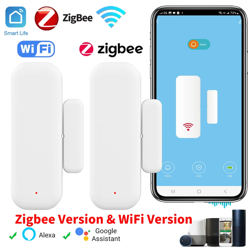 Smart Door & Window Sensor – Tuya WiFi/Zigbee