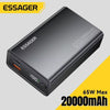 ESSAGER 20000mAh Power Bank – 65W PD Fast Charging, Built-In Cable
