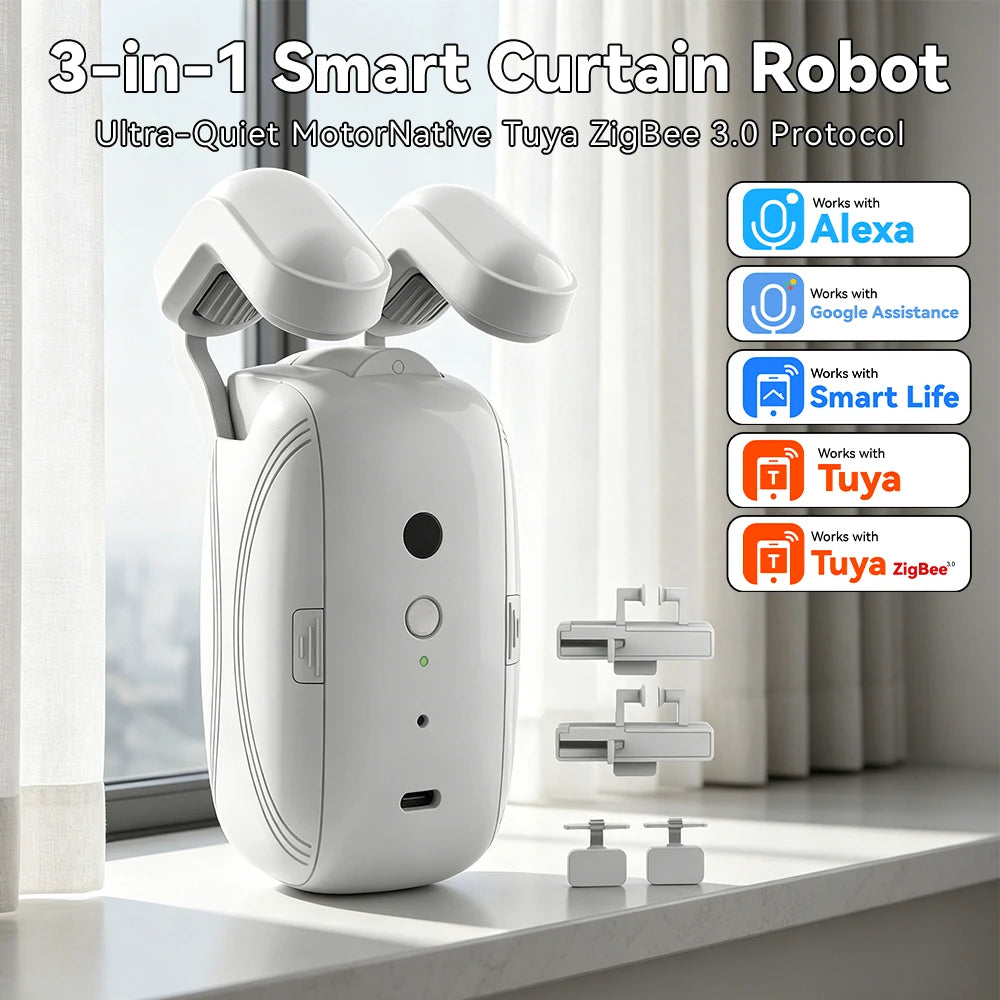 Smart Curtain Robot – Zigbee 3.0, Voice & App Control