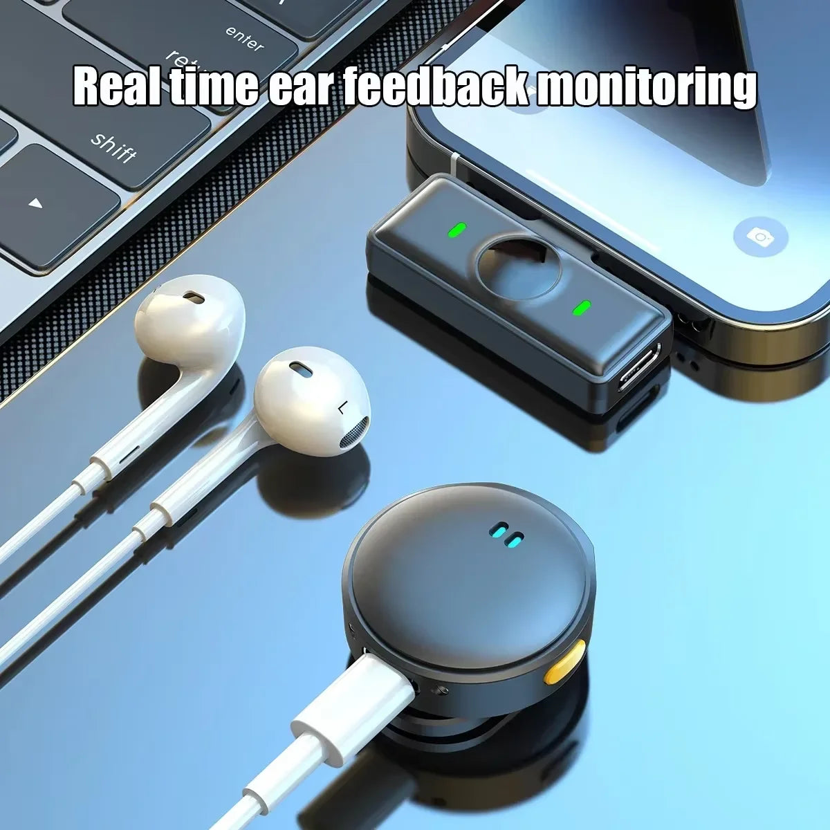 2.4GHz Wireless Lavalier Microphone – Magnetic with Charging Case